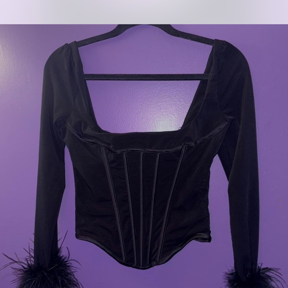 House of CB ‘Stella’ Black Mesh Trimmed Corset Small US4-6 - Picture 5 of 5
